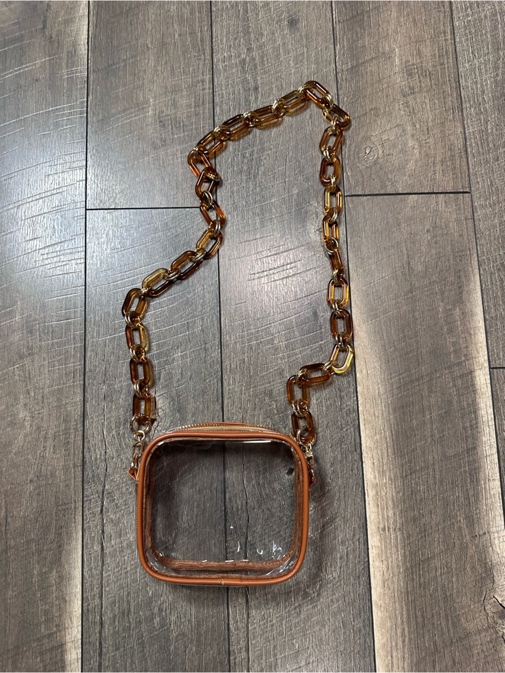 Unbranded Clear Zipper Closure Small Crossbody